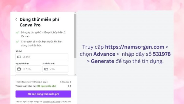 Sử dụng Canva Pro miễn phí trong 30 ngày
