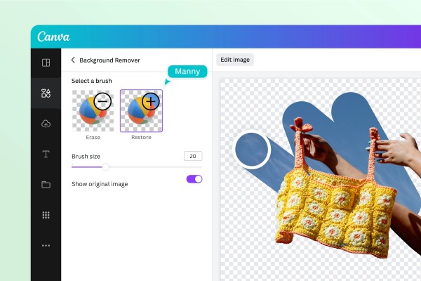 Tính năng xóa nền tự động trên Canva Pro