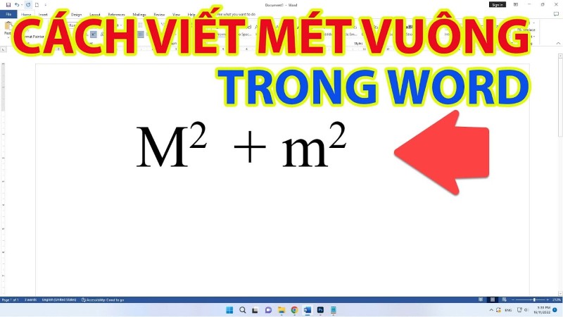 Cách gõ mét vuông, mét khối