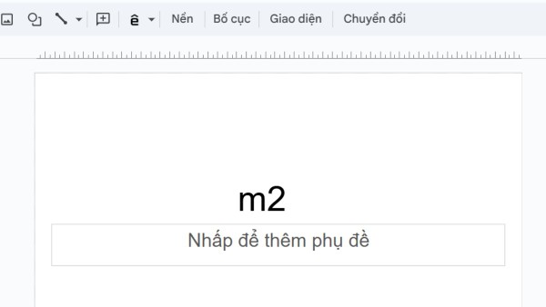 Nhập "m2" hoặc "m3"