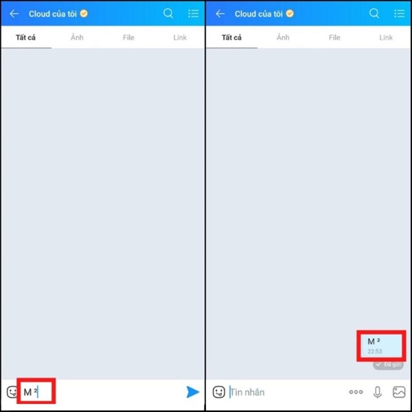 Dán ký hiệu vào nội dung tin nhắn và gửi