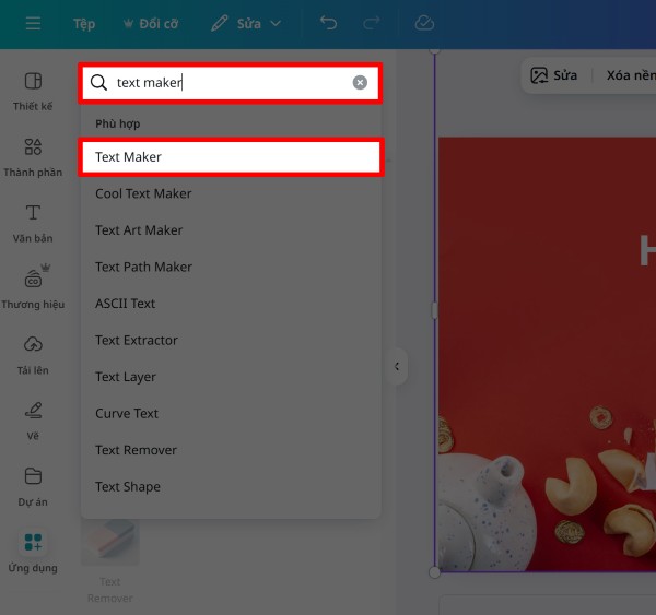 Tìm kiếm cụm từ khóa "Text Maker"