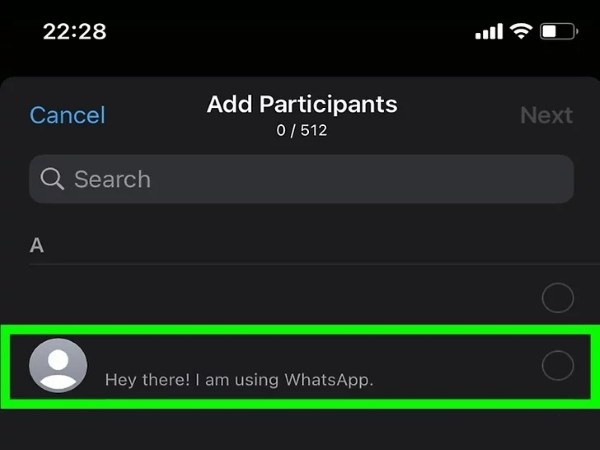 Chọn những người muốn đưa vào nhóm