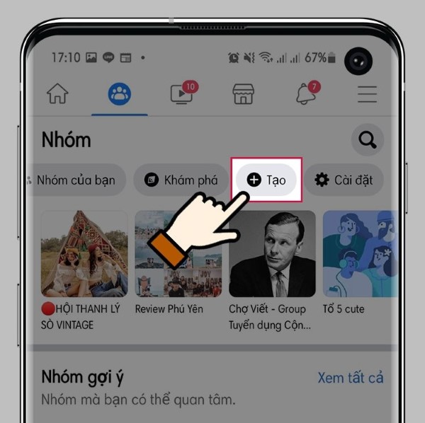 Nhấn chọn "Tạo" 