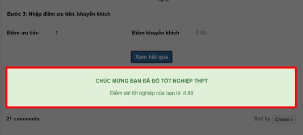 Xem kết quả xét tốt nghiệp của mình