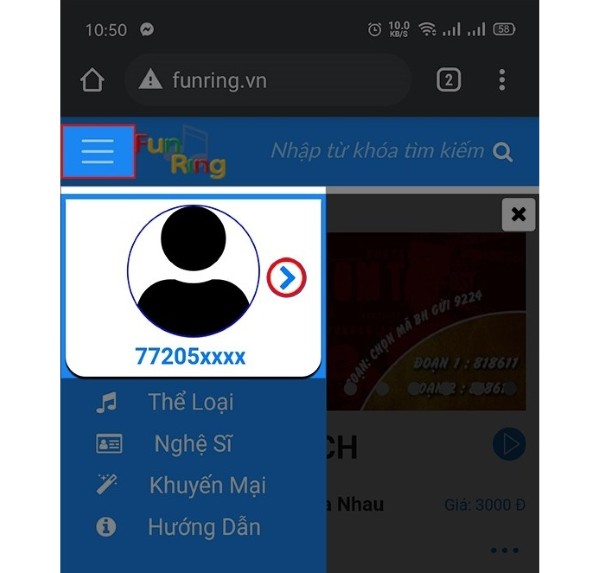 Đăng nhập tài khoản bằng số điện thoại