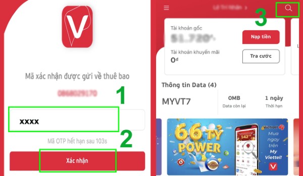 Nhập mã OTP và nhấn “Xác nhận”