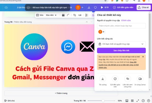 Kiểm tra quyền chia sẻ và cấp quyền truy cập phù hợp