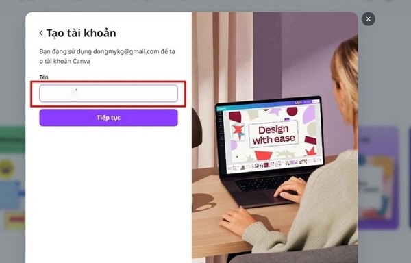 Điền đầy đủ thông tin cá nhân cần thiết