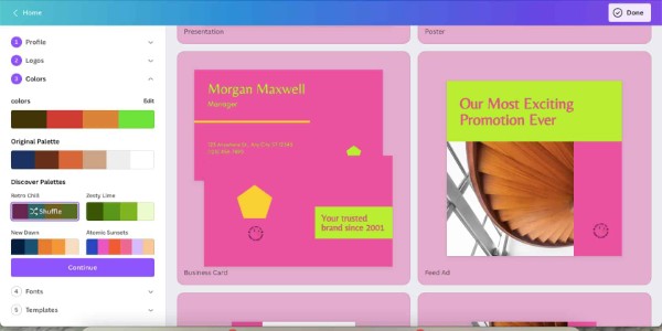 Tính năng Brand Kit cho phép xây dựng bộ nhận diện riêng