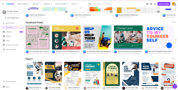 Canva Education cung cấp khả năng lưu trữ không giới hạn