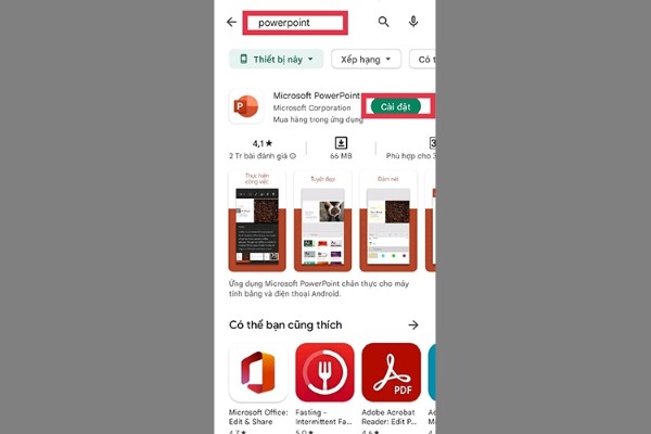 Tải ứng dụng PowerPoint