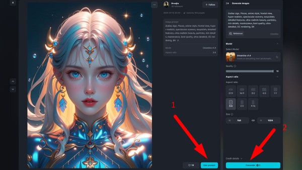 Chọn vào “Use Prompt” → chọn “Generate”