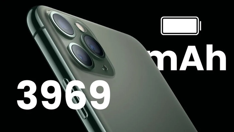 iPhone 11 Pro Max trang bị viên pin dung lượng 3,969 mAh