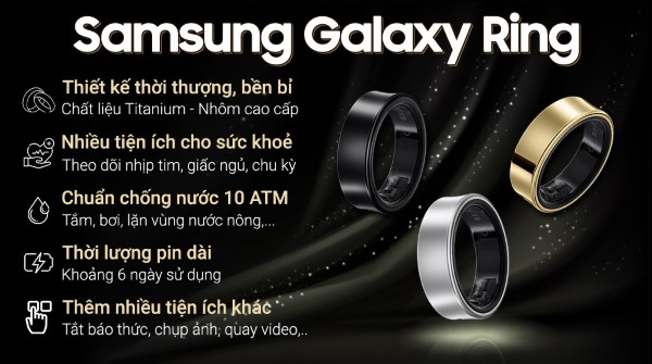 Galaxy Ring được thiết kế để liên kết chặt chẽ với hệ sinh thái Galaxy với nhiều tiện ích