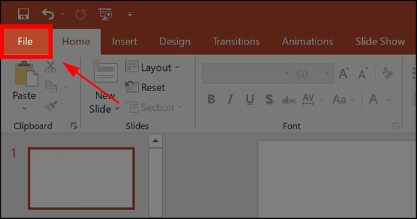 Mở file PowerPoint