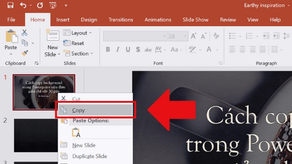 Hãy tạo một file PowerPoint mới rồi copy toàn bộ slide từ file cũ sang