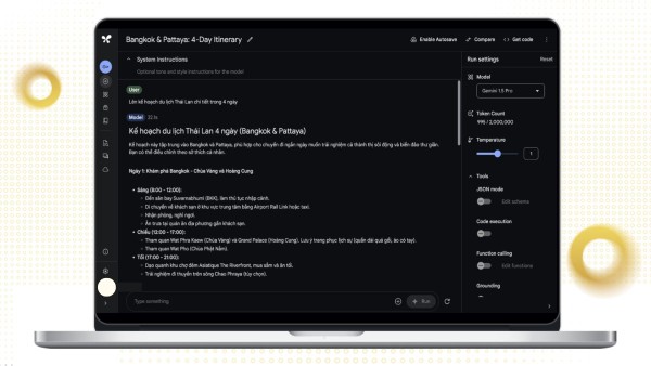 Nhấn "Create new prompt" và nhập yêu cầu vào ô văn bản