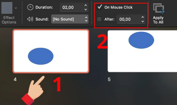 Hai lựa chọn điều khiển cách kích hoạt hiệu ứng