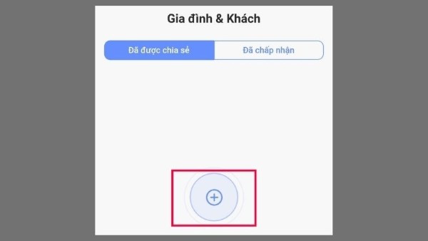 Nhấn vào dấu “+” (dấu cộng) trên màn hình