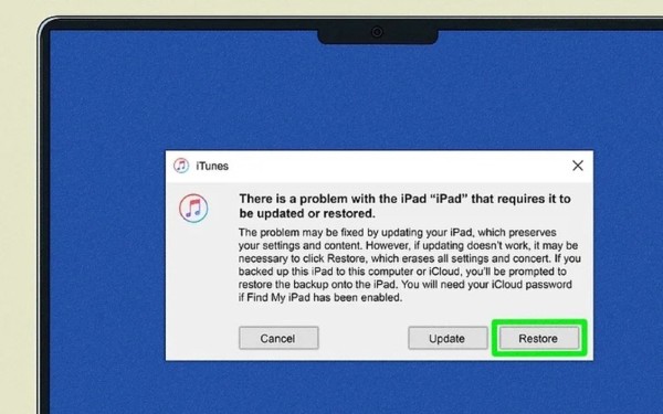 Nhấn Khôi phục (Restore)