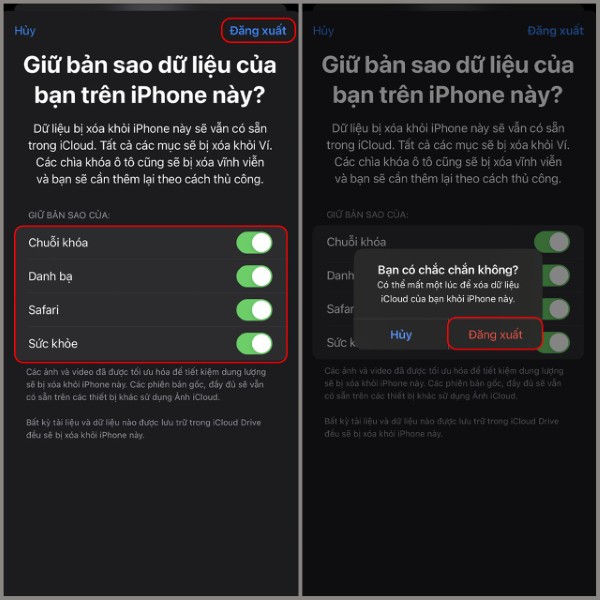 Nhập lại mật khẩu Apple ID sau khi đăng xuất