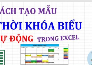 tạo thời khóa biểu trên Excel