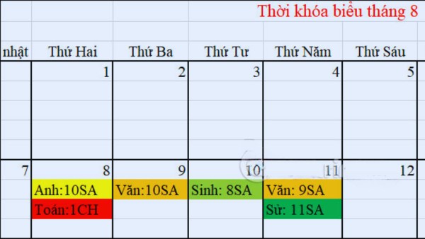 Excel sẽ tự động tăng dần số ngày tương ứng