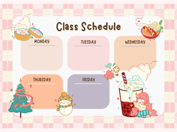 Tham khảo các mẫu thời khóa biểu đẹp file Excel thiết kế chuyên nghiệp