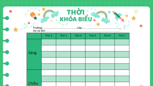 Lợi ích thiết thực khi làm thời khóa biểu trên Excel