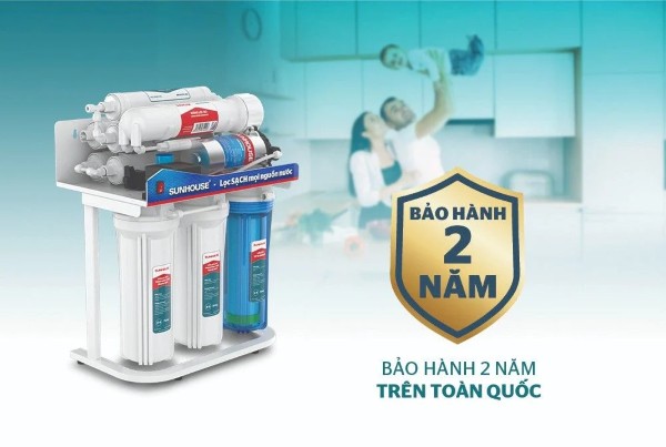 Máy lọc nước Sunhouse bảo hành chính hãng từ 12 đến 24 tháng tùy sản phẩm