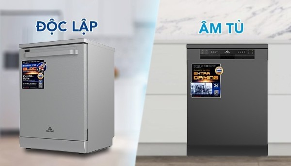 Lựa chọn máy rửa chén độc lập hoặc bán âm phụ thuộc nhu cầu sử dụng
