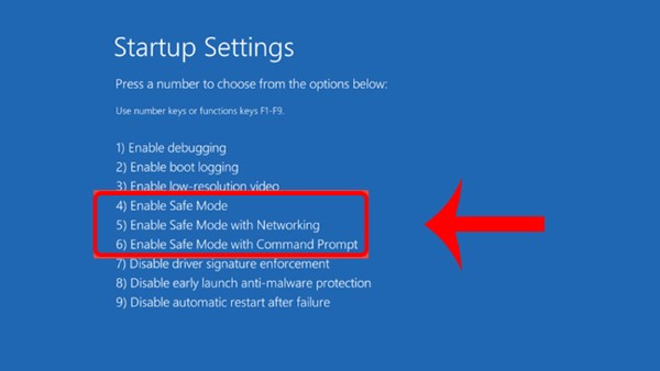 Lựa chọn chế độ Safe Mode mong muốn