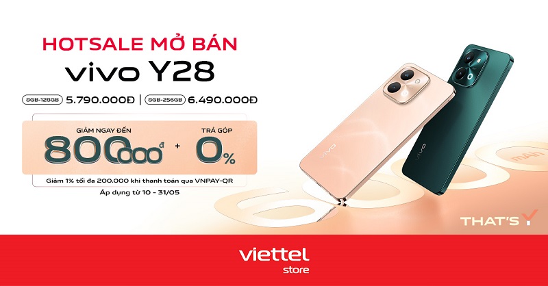 Hotsale mở bán Vivo Y28