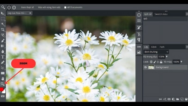Chọn "Image" → "Image Resize"