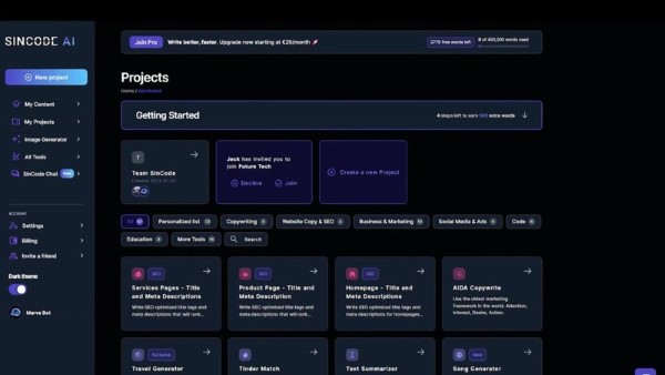 SinCode AI được tích hợp tính năng tạo hình ảnh bằng trí tuệ nhân tạo