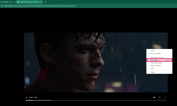 Chọn Lưu video thành... hoặc nhấn Ctrl + S 