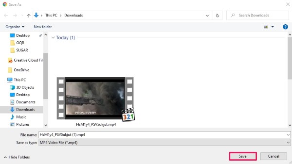 Đặt tên cho video và chọn nơi lưu trữ
