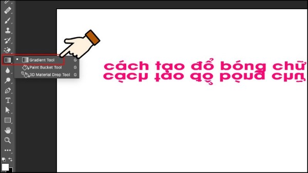 Sử dụng công cụ Gradient Tool (phím G) để tạo hiệu ứng mờ dần