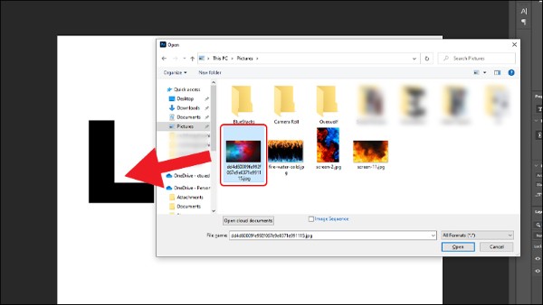 Đặt lớp ảnh sử dụng ở phía trên lớp văn bản