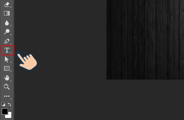 Chọn công cụ Horizontal Type Tool