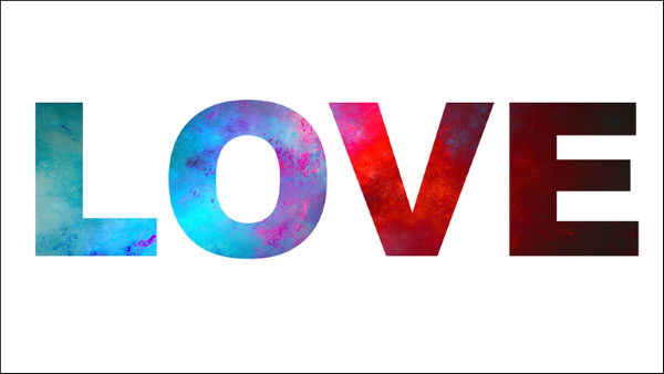 Hình ảnh khi hoàn thành hiển thị bên trong nội dung chữ