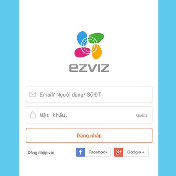 Mở ứng dụng EZVIZ và đăng nhập trên điện thoại di động