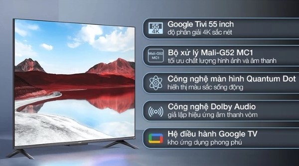 Tivi Xiaomi A Pro 55 inch QLED 2025