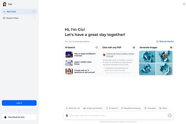 Tính năng nổi bật của Cici AI