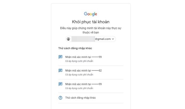 Một số cách lấy mã xác minh Gmail