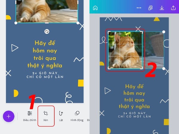 Nhấn vào dấu "+" và chọn ảnh từ thư viện