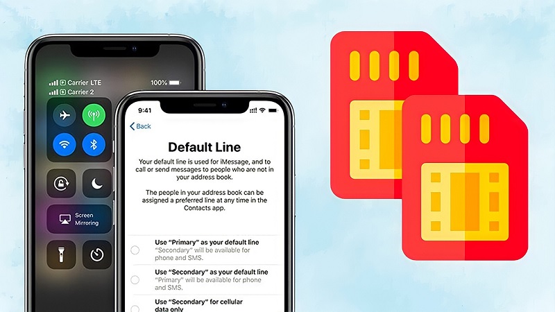 cách sử dụng 2 SIM trên iPhone