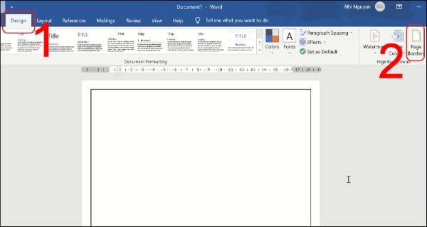 Nhấn vào Page Borders