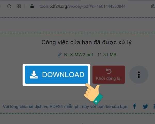 Chọn Download để tải về